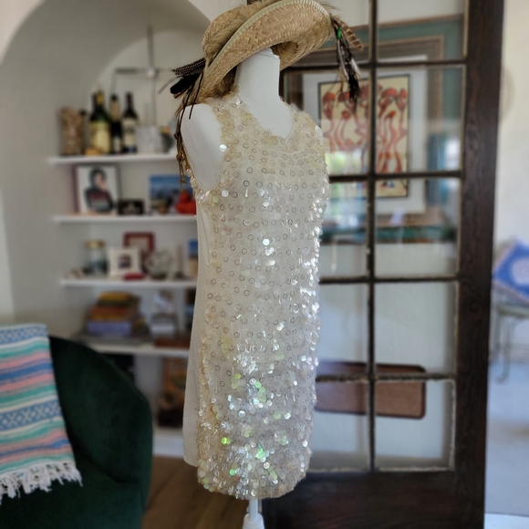 Sequin Pinko Dress with Real Metal Rings NWT Size 4 US / 40 IT - Picture 3 of 14